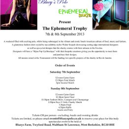 Ephemeral Trophy and Fashion show @ Bluey`s Polo Club by Walter Stojash