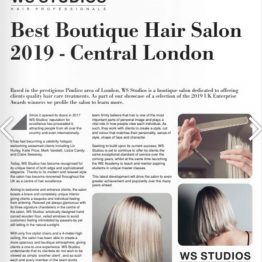 sme news best boutique hair salon 2019 central london ws studios