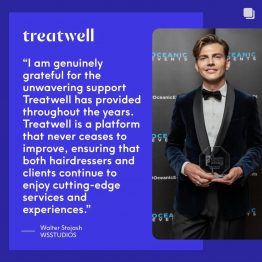 Image featuring Walter Stojash and Treatwell collaboration, showcasing partnership in beauty industry, as seen on ProfessionalBeauty.co.uk.